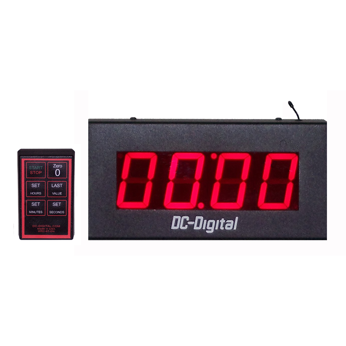 Looping digital countdown timer that counts back up after reaching zero