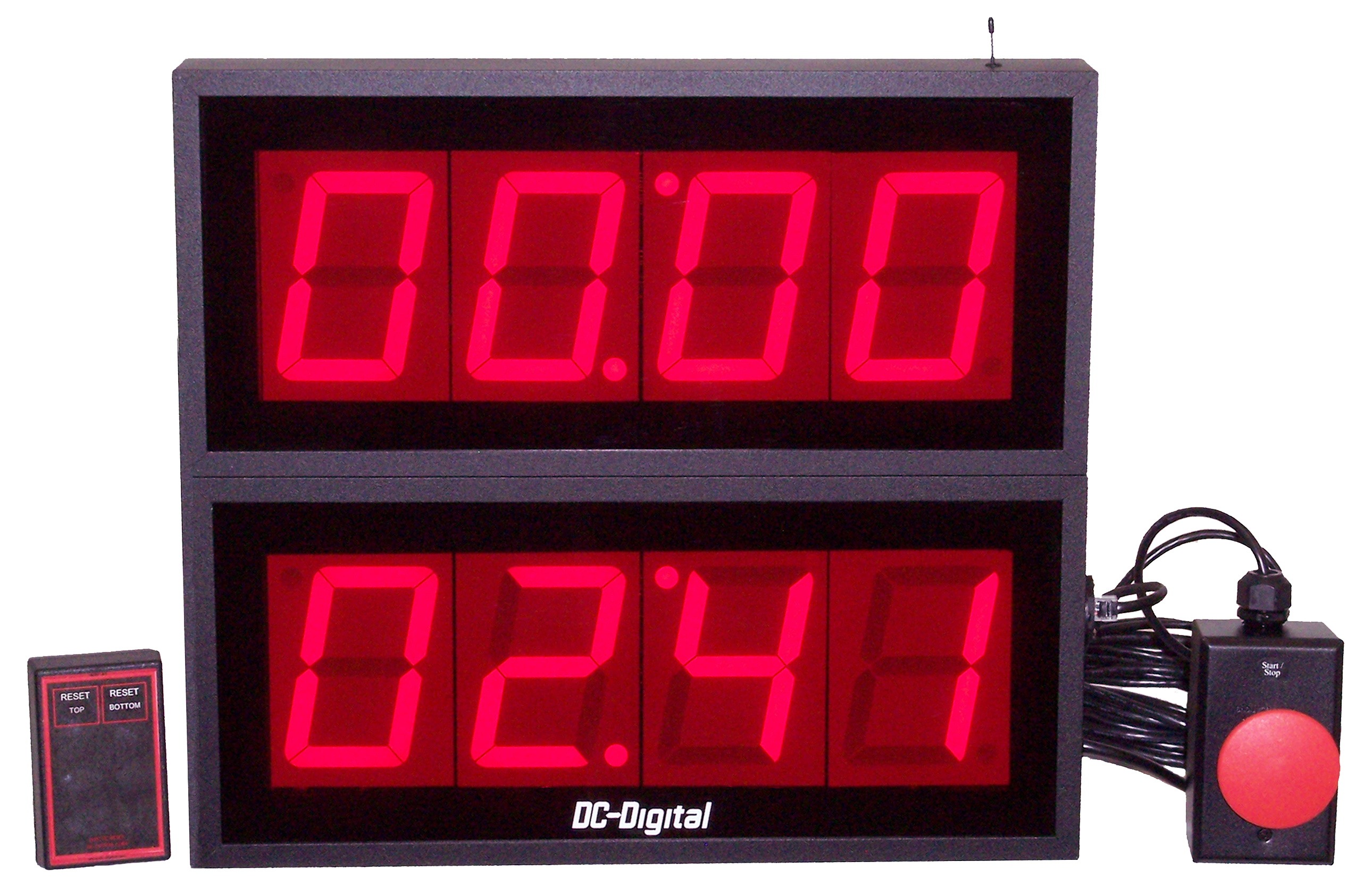 (2) 4 inch Count Up timers with time accumulation adding the time from multiple timing sequences