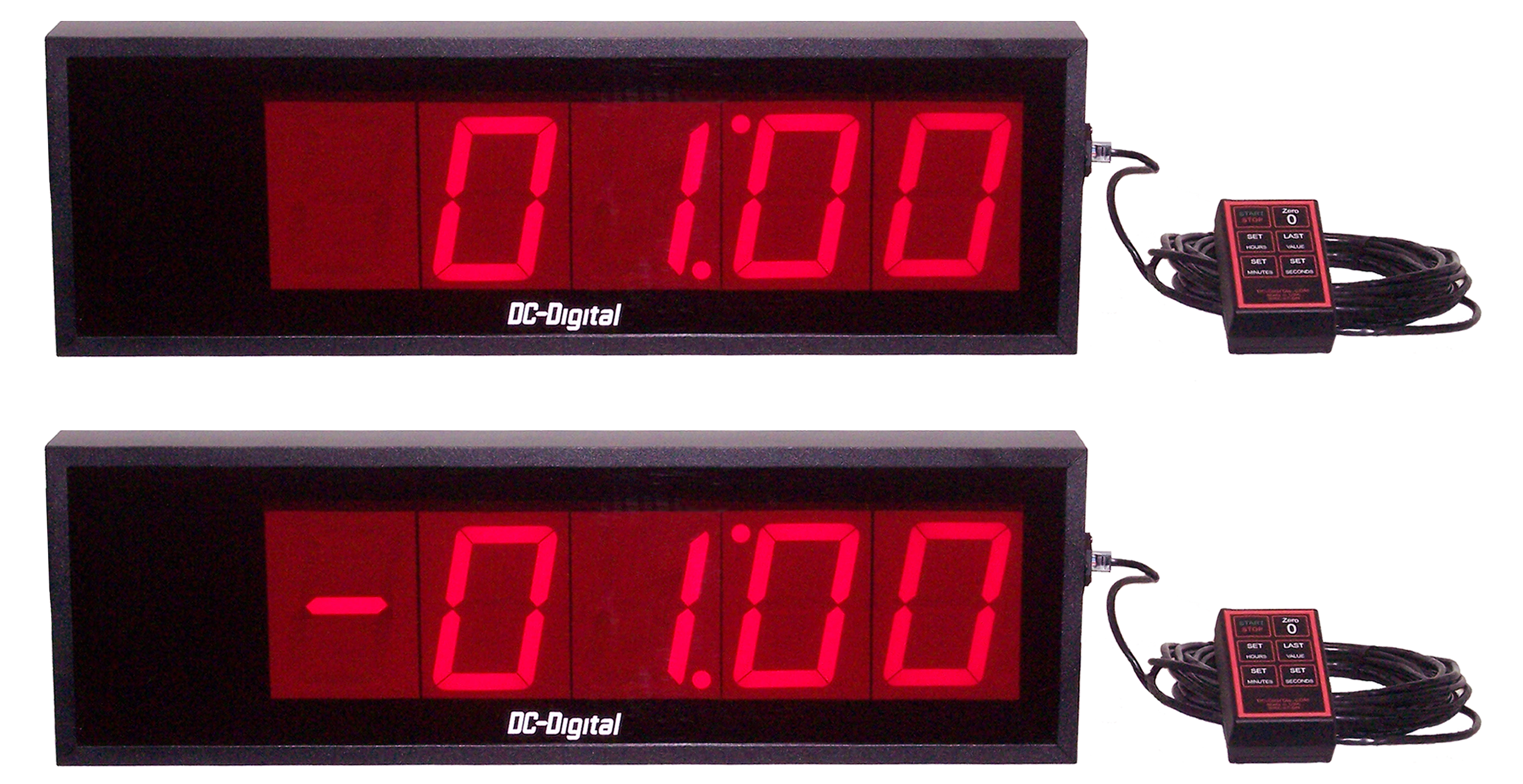 DC-405T-DN-WR Countdown Count up timer that flashes and displays a neg sign