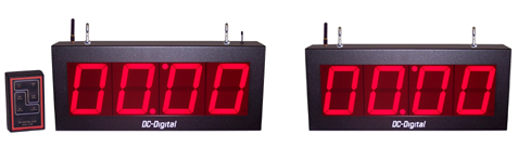Digital LED Synchronized Wireless Countdown timers with wireless controls view-able up to 200 feet