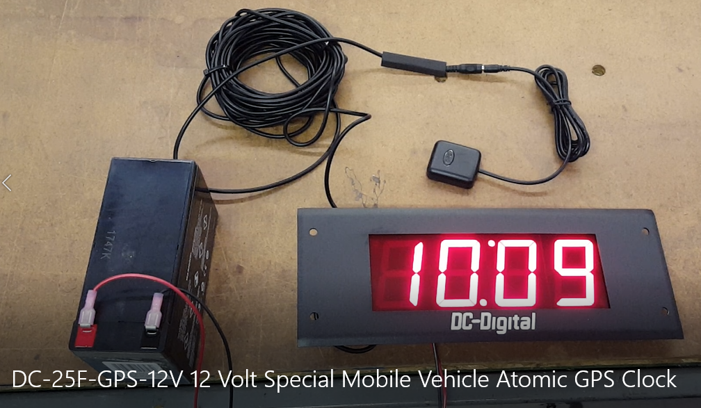 12 volt atomic GPS Vehicle clock automatic Daylight savings 2.3 inch LEDs