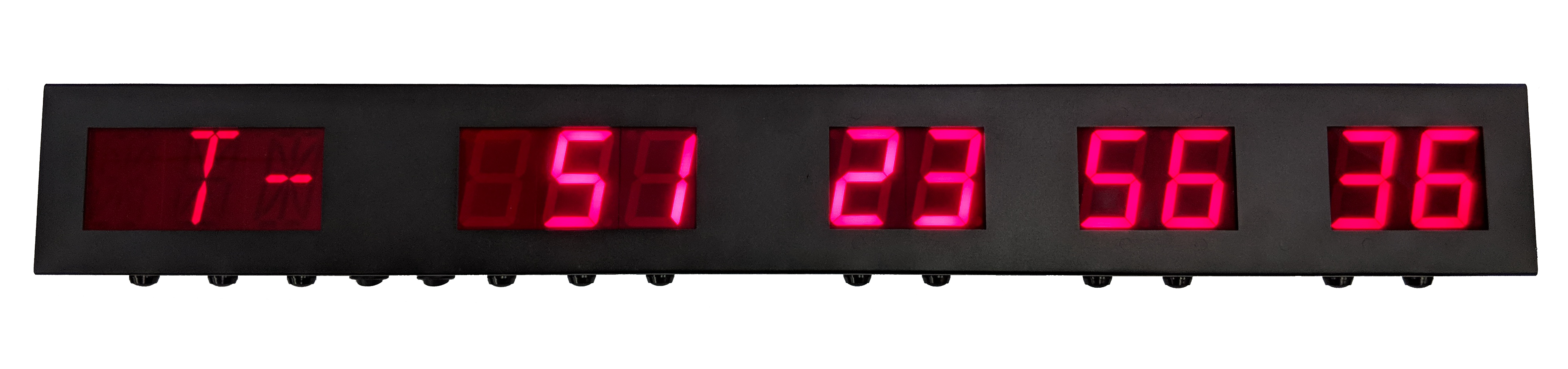12 Digit Days hours minutes and seconds count up and countdown multi-timer with alpha-numeric display