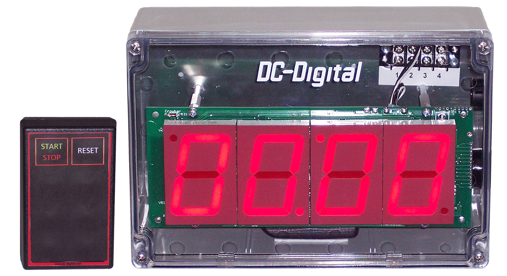 2.3 Inch LED Digital Nema 4X enclosed count up timer with wireless handheld controller