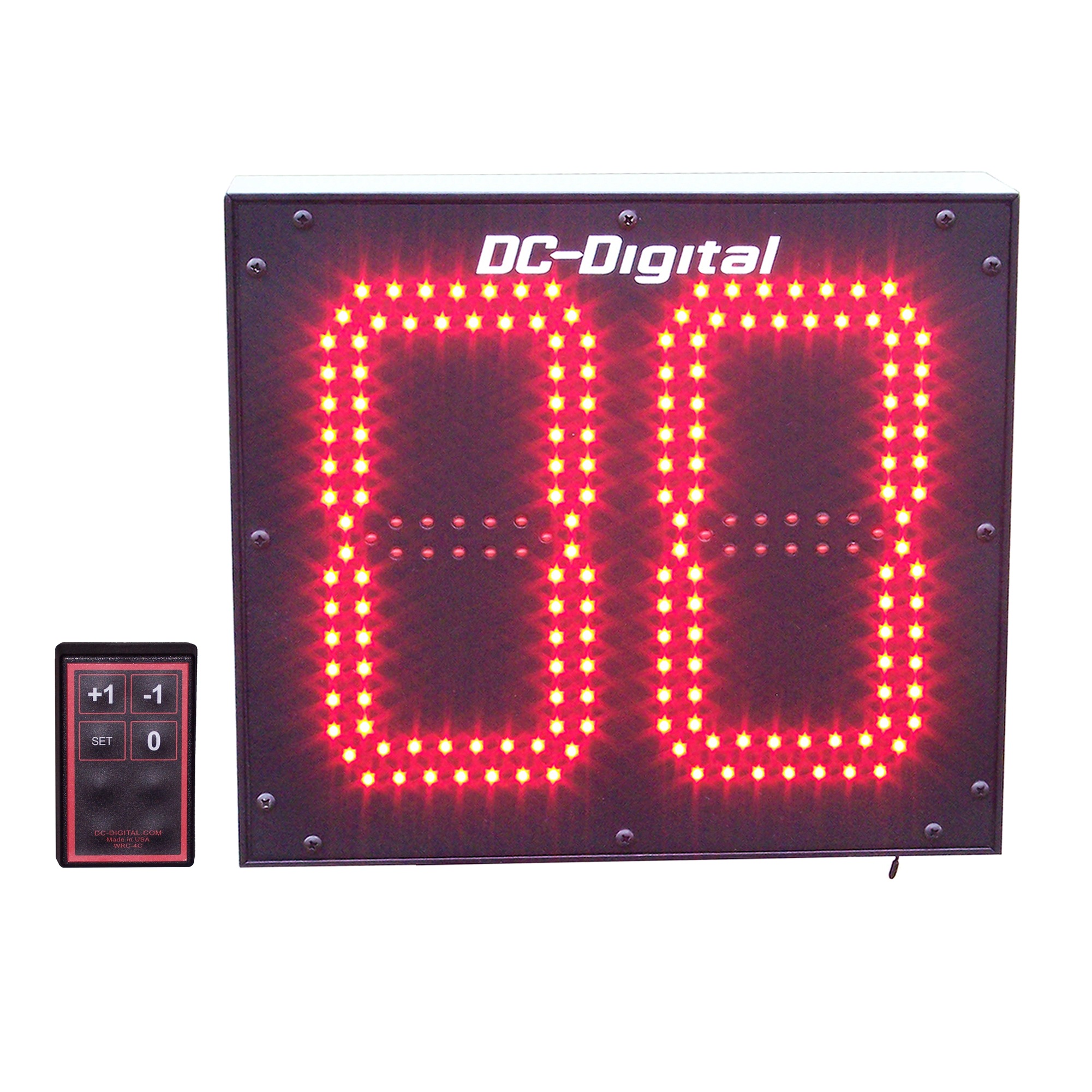 8 inch led digital indoor outdoor person customer counter with RF wireless remote controls, DC-Digital, DC-802-Static-Key-W, 8 Inch LED wireless controlled customer now serving, Wireless number display, Outdoor number display,Static number display,Wireless keypad display,8 inch LED static number display, Truck bay number display,2 digit static number display, Static Numbers Display, Number of Customer Display, Two-Digit Static Display, Remote Controllers Numbers Display