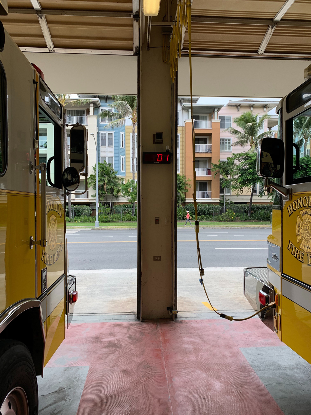 Fire Department turn out timer controlled through network and dispatch software
