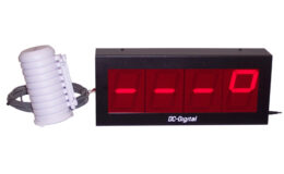 4 Inch LED Server Room Temperature Display and Wired Probe, Digital Temperature Readout, Wall Mounted Display, IT Room Temperature Monitor, Four Inch Digit Display, Temperature Monitoring Solution, High Visibility Display, temperature, Custom Built to Order Display