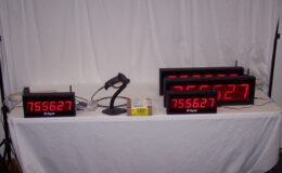 Wireless bar code scan and display system with store and forward data transmission, Bar code displays for factories and processes, Barcode Number Display, Numeric Display System, Wireless Data Display, Factory Automation Display, Remote Display System, Packaging Line Display, Warehouse, Custom Built to Order Display