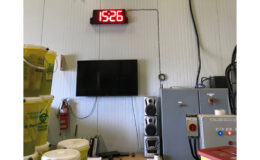Stericycle DC-80T-DN-BCD 8 inch LED digital process countdown timer at factory, large industrial outdoor countdown timer, Long Distance Timer, BCD Input Timer, Industrial Automation Timer, Production Line Timer, Facility Countdown Display,8 inch LED Display Timer, Industrial LED Timer, Custom Built to Order Timer