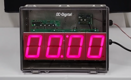 4 inch LED Countdown timer with BCD set switches 3 input isolated actuation NEMA 4X polycarbonate enclosure