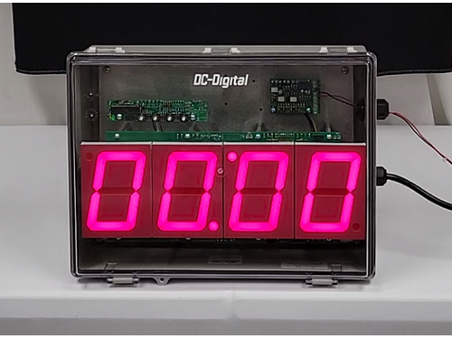 4 inch LED Countdown timer with BCD set switches 3 input isolated actuation NEMA 4X polycarbonate enclosure