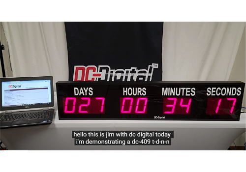 Network Controlled Special Event Countdown Timer 4 Inch LED Computer Cell Tablet