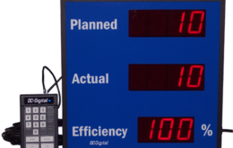 DC-25C-PACE-KEY-AUTO Pace Rate of Production Process counter with Total Efficiency Keypad Controlled PLC- Sensor- Switch- Relay triggers
