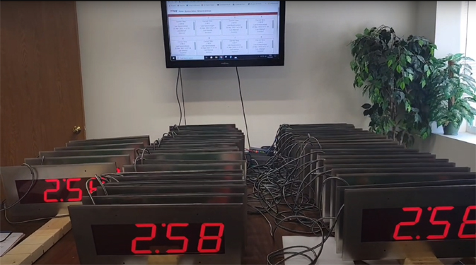 50 network clocks in an office connected to one webpage