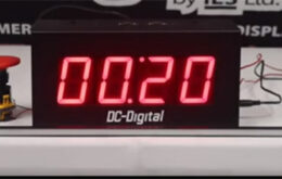 Countdwon Timer Clocks Momentary Closure Contact Big Red Button Single Action Clock DC-Digital