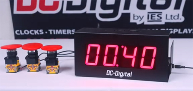 Three Big Red Buttons DC-25T-DN-BCD Countdown Timer Three Terminal Start/Stop Restart/Pause Restart/Start DC- Digital