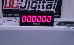 2.3 LED Up-Timer Clock Foot-Switched Operated Big Red Button External Battery Ninja racing Free Running Clocks
