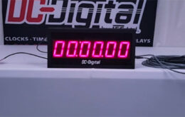 2.3 LED Up-Timer Clock Foot-Switched Operated Big Red Button External Battery Ninja racing Free Running Clocks