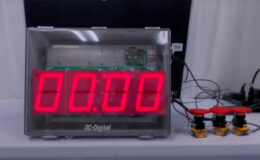 dc digital, NEMA enclosure, up-timer, multi-input, three button switches, PNP, Red LED Lights, white table, DC-Digital, Factory, inventory management, Industrial, Dairy, Enclosure, Electronics, Timer, NEMA 4 Rated Enclosure, Waterproof Timing Display, Production Line Timing, Dairy Plant Timer System
