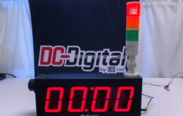 DC-Digital, Countdown timer, Multicolored Andon Light Tower, wireless remote controlled, white table, sand bath, dental manufacture