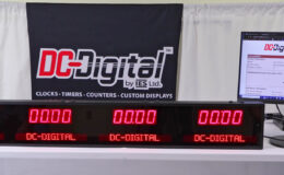 DC-Digital, Time of day, Time Zone Display, Changeable Captions, Programmable Time Zone with Lettering & Clocks, White Table, Red LED lights, 4-Zone Time zone