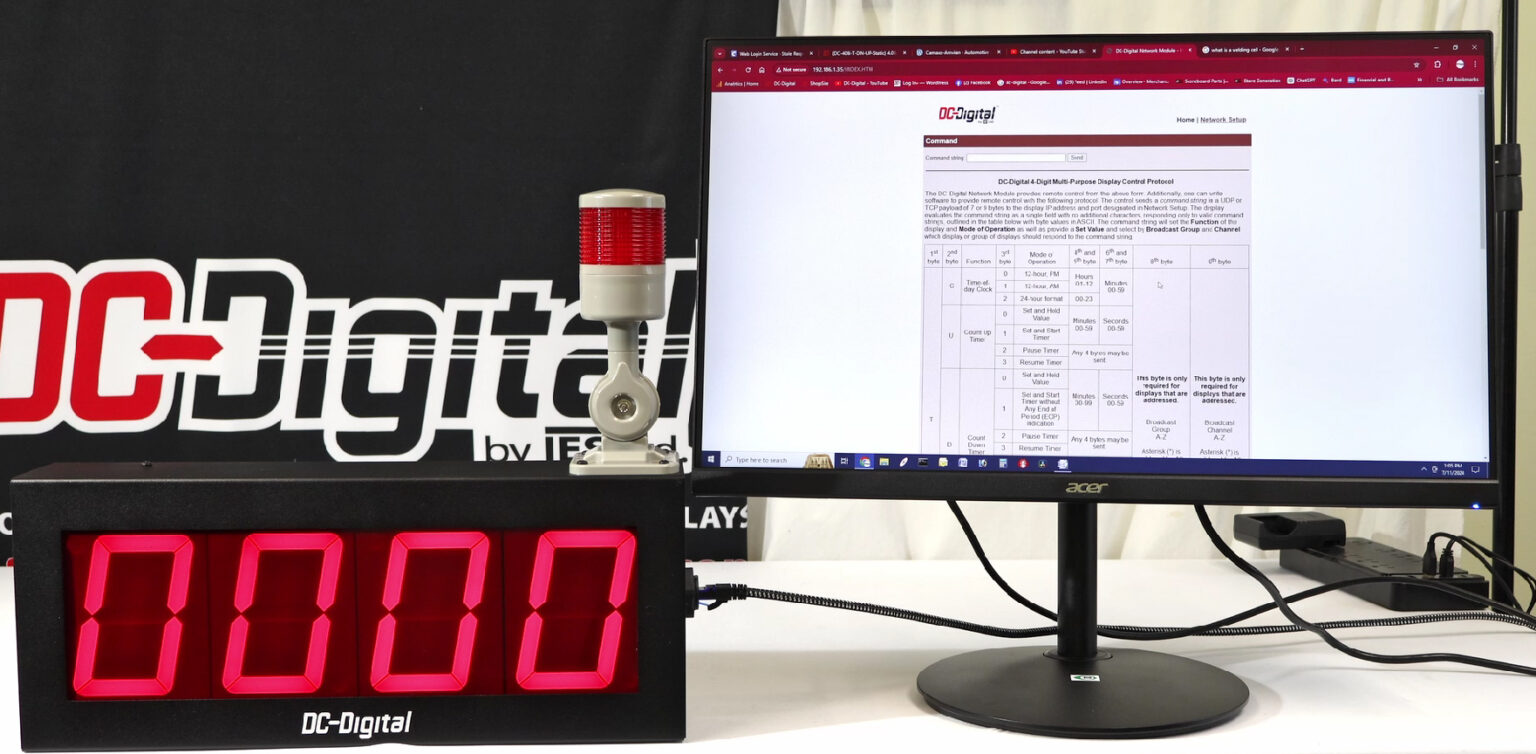 Network, POE page DownTimer w/ ANDON Light for Automobile Factories