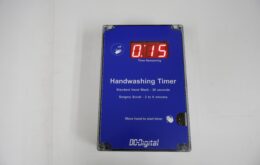 DC-Digital. Handwashing, Countdown, Portable, Hospital, Cleanroom, Diffused Reflective Area Sensor, White Table, 10 inch display