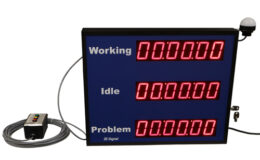 Large digital LED process production count up timer