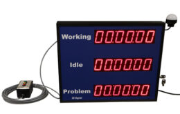 Large digital LED process production count up timer