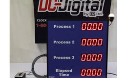 multi-process production countdown timer system with total elapsed time