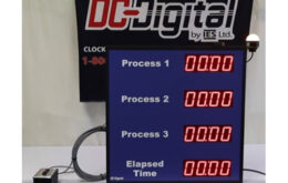 multi-process production countdown timer system with total elapsed time