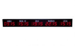 DC-Digital, Time Zone Clock with 5 Zones,5 zone time zone clock, Adjustable time zone clock,4 inch LED display clock, Push button control time zone,5 Zone World Clock, Global Time Display Clock, World Time zone Clock, Display Multiple Time Zone, Customizable Time Zone Clock