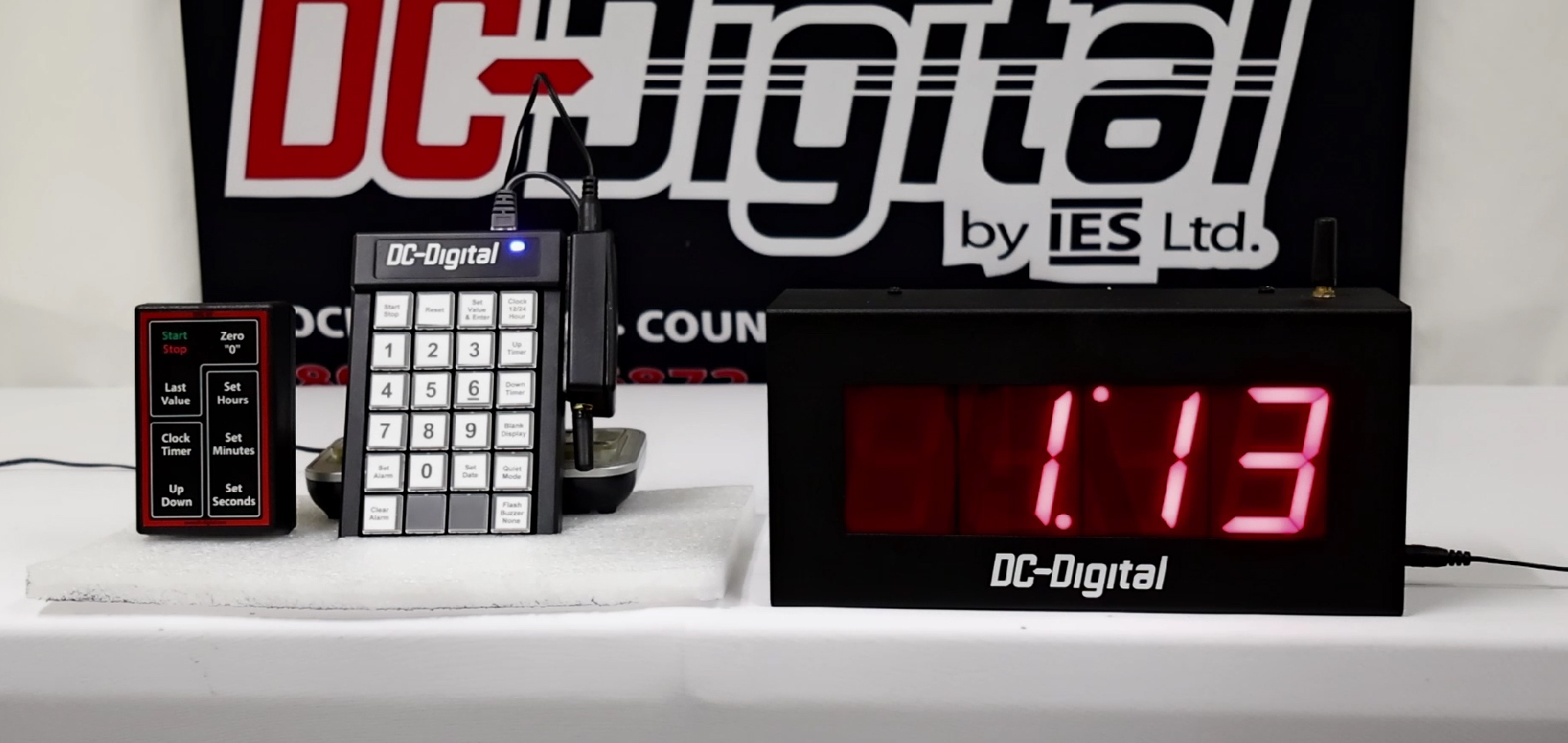 DC-Digital, DC-XXUTW-KEY-B, Updated Multi-Purpose Display, Numerical Date Display Model, Programmable Date & Time Model, Digital Date & Timer Clock, dc-utw remote and keypad setup tutorial, programmable digital timer with calendar, countdown timer with time of day display