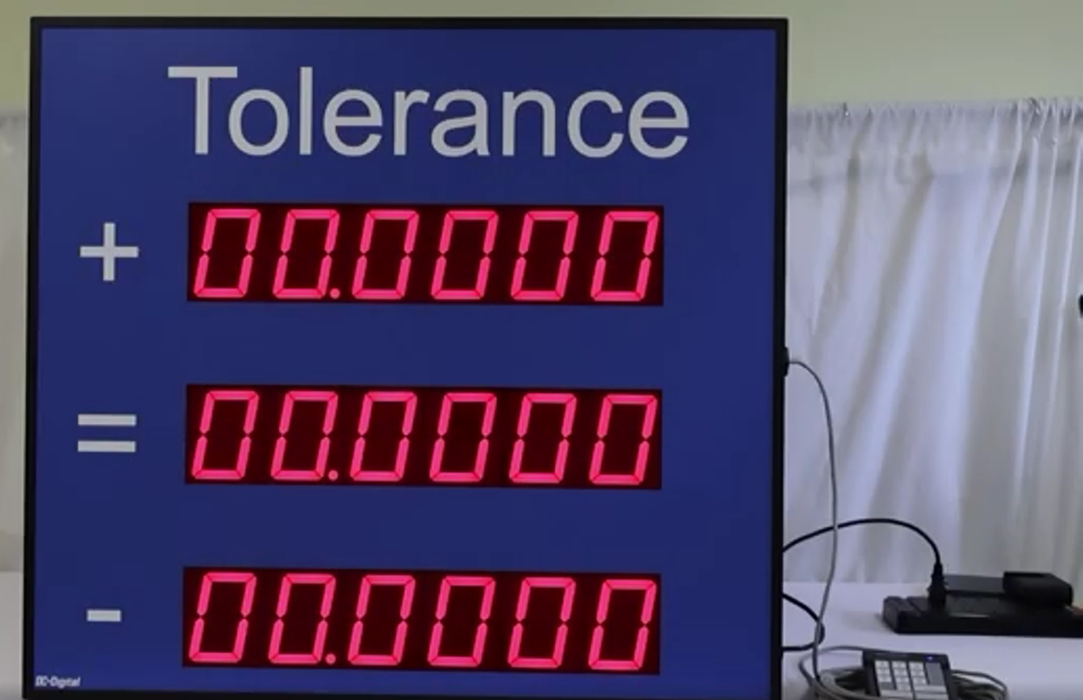 DC-Digital, Industrial Display for Metal Cutting Accuracy, Wired, Remote Keypad Display, Metal Tolerance Control Display, Factory Measurement Display