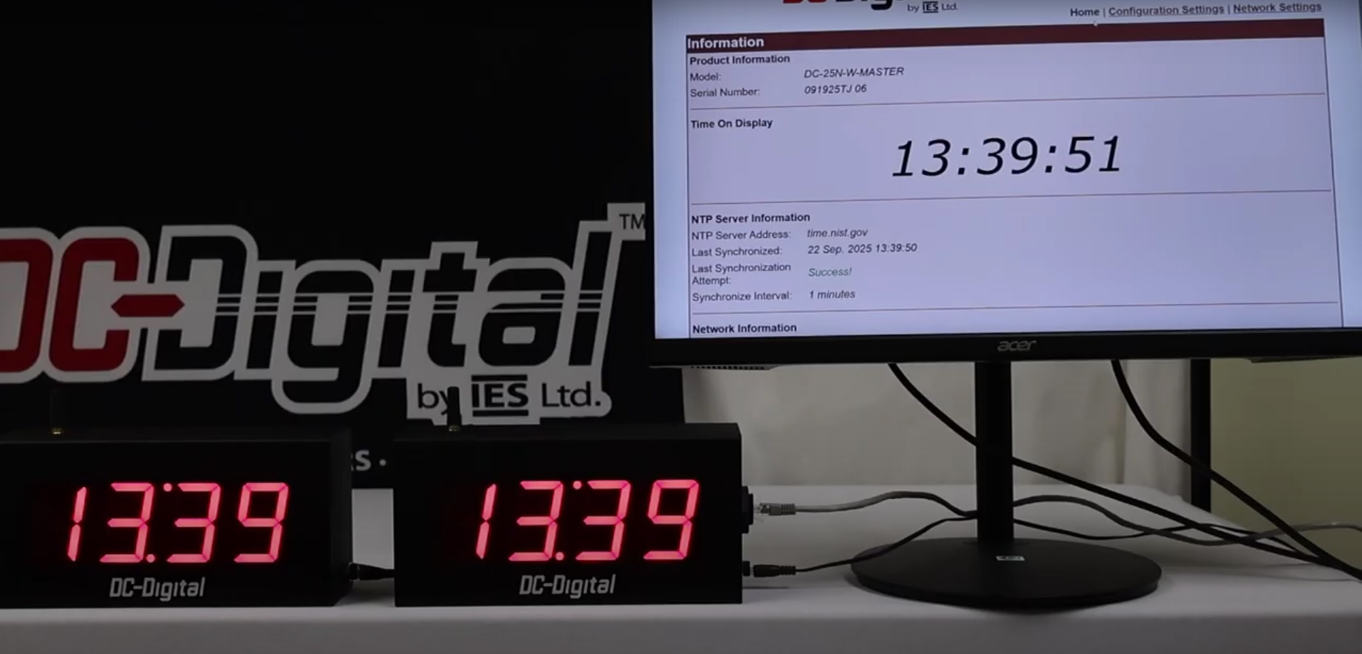 DC-Digital, Network Time of Day Clock, Synchronized Master Secondary Clock, NTP Server Time of Day Clock, Facility-Wide Time Synchronization Clock