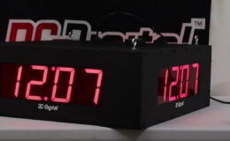 DC-Digital, Time Display Clock for Factories, Four-Sided Digital Clock, Time of Day Display Solution, Time Clock w/ Four-Way Visibility, Reliable Clock Display