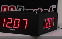 DC-Digital, Time Display Clock for Factories, Four-Sided Digital Clock, Time of Day Display Solution, Time Clock w/ Four-Way Visibility, Reliable Clock Display