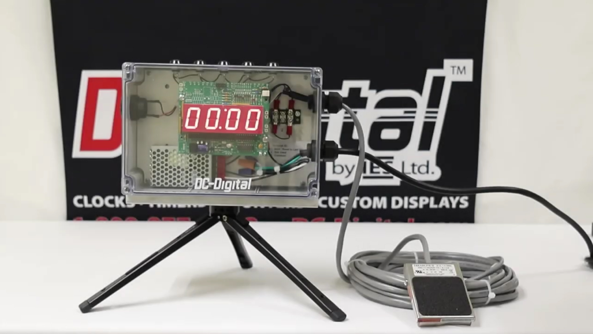 Desktop Production Timer, Production Flow Control, Manufacturing Countdown Timer, Hands Free Timer, Foot Switch Timer, Digital Production Timer, Custom Built to Order Timer