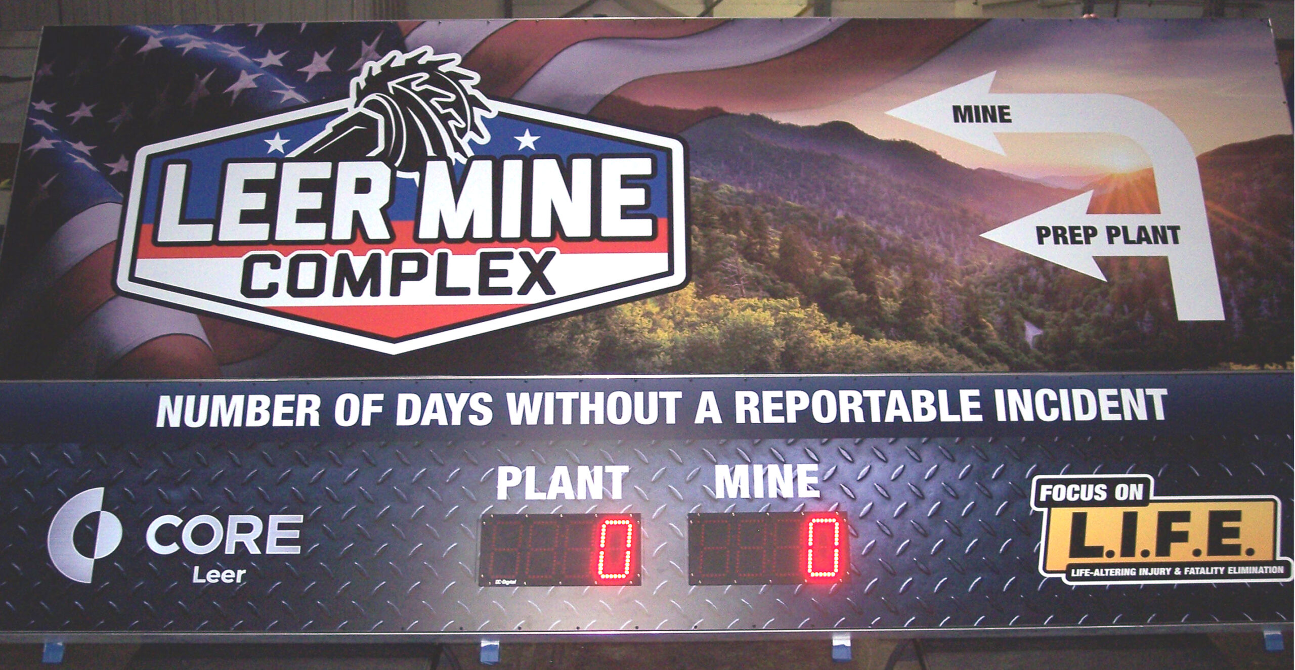 Safety Milestone Counter, Large Numeric Display, Operational Safety Tool, Safety Culture Display, Days Without Incident, Custom Industrial Counter