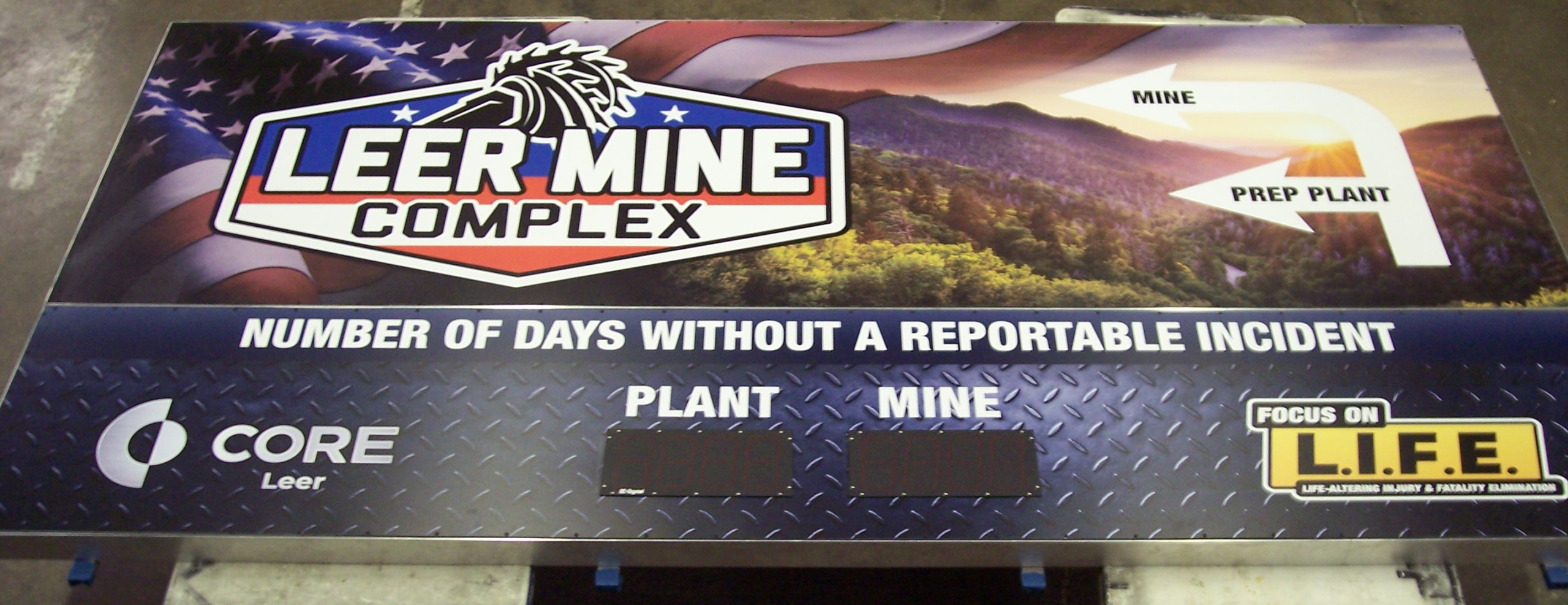 Safety Milestone Counter, Large Numeric Display, Operational Safety Tool, Safety Culture Display, Days Without Incident, Custom Industrial Counter