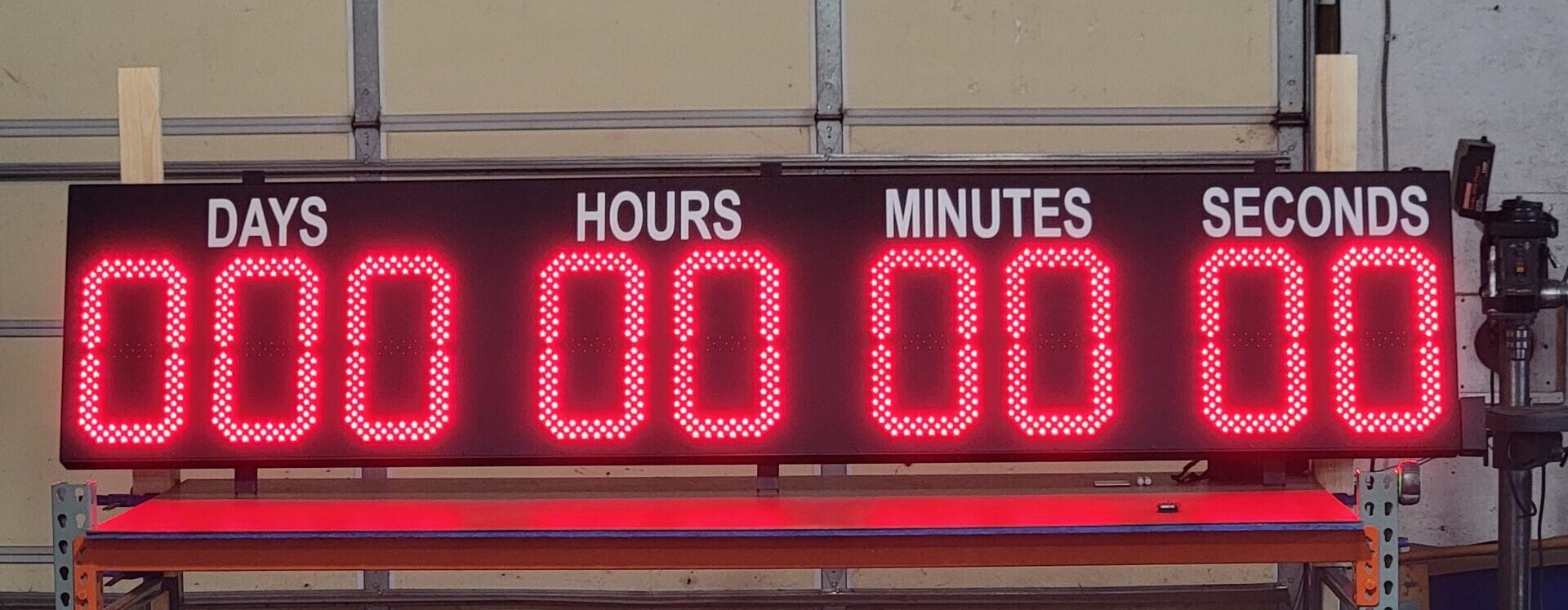 outdoor timer system, Outdoor Timer System, Large LED Countdown, Stainless Steel Hardware Timer, Rechargeable Timer System, Event Countdown Display, Programmable Countdown Display, Custom Built to Order Timer