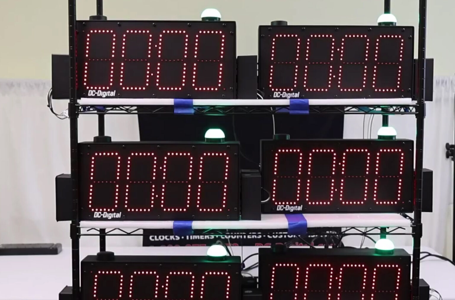 Standardized Process Clock Individual Factory Process Timers w/ Wireless Control & LED ANDON Light ...