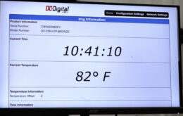 NTP Server Sync, Industrial Temperature Display, Time & Temperature, Industrial Clock System, Network Synchronized Clock, Web Enabled Display, Multi Server Synchronization