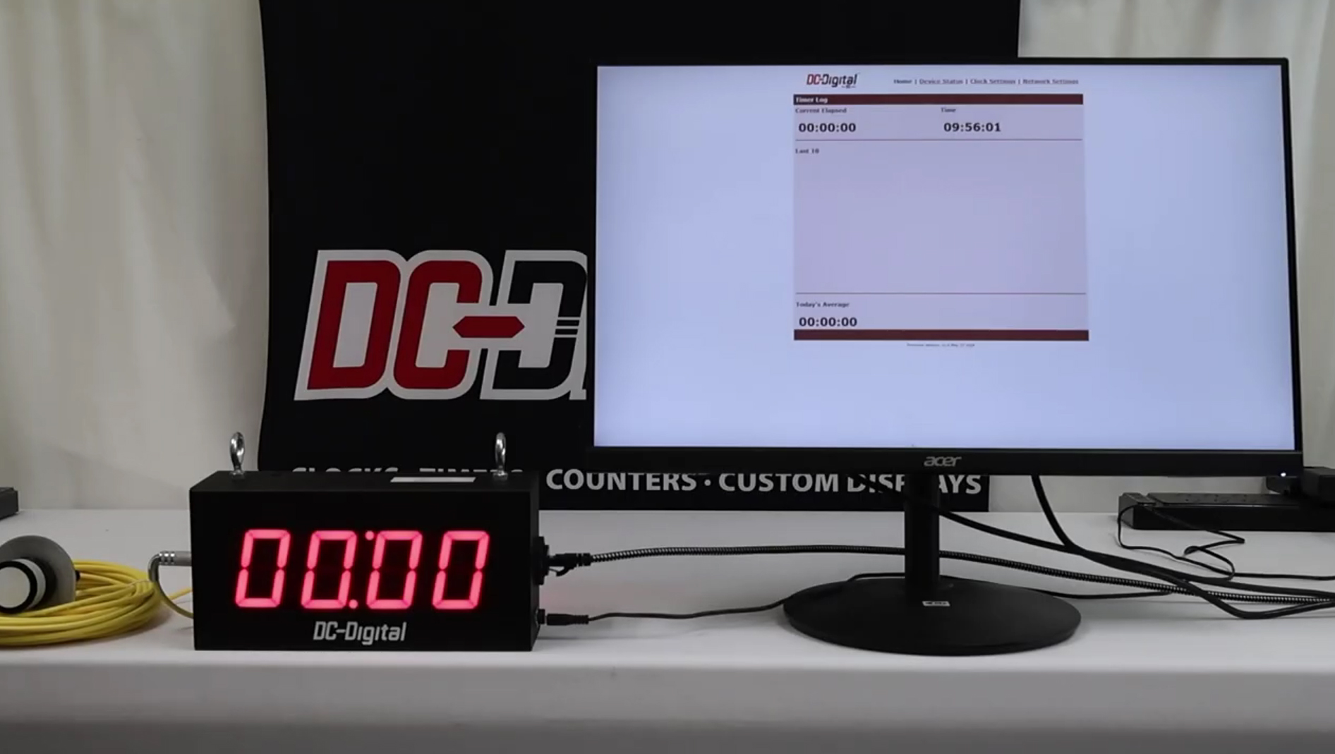 Oil change Timer, Vehicle Service Timer, Ethernet Timer, Double Sided Display, Proximity Sensor Timer, Network Connected Timer, Ethernet display, Fleet Maintenance Timer, Made in USA, Custom Built to Order Timer