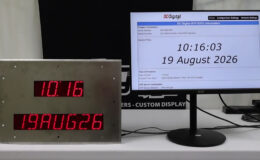 NTP Synchronized Clock,Digital Date Time Display,NTP Server Clock,Multiple NTP Servers,Password Protected Clock,Synchronized Date Display,Professional Digital Clock,Commercial Time Display,Custom Built to Order Clock