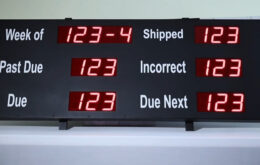 Production Scoreboard, Shipping Statistics, Shipping Scoreboard, Warehouse KPI Display, Network Controlled Display, Factory Dashboard, Past Due Display, Factory Performance Board, Scoreboard