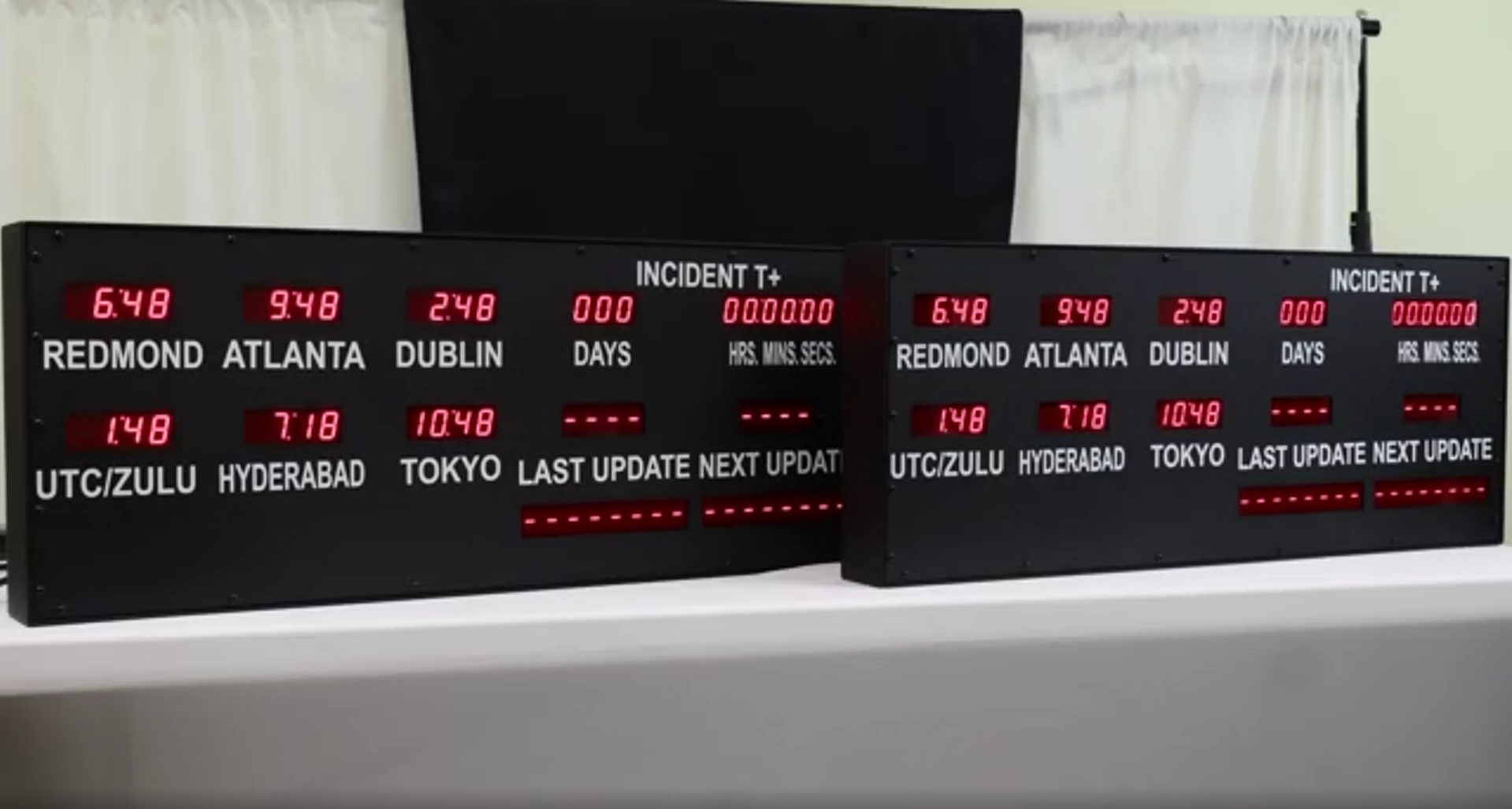 Six Zone Digital Clock,Digital Safety Clock,Safety Incident Clock,Industrial Safety Display,IP66 Digital Clock,Synchronized Safety Displays,Industrial LED Clock,NTP Time Synchronization,Security,Custom Built to Order Timezone Clocks