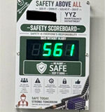 Safetycounter, LED, Display, Safety Milestone Display, Employee Safety Display, Workplace Injury Counter, Custom LED Display, Custom Safety display, Custom Enclosure Display, Industrial LED Counter