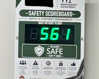 Safetycounter, LED, Display, Safety Milestone Display, Employee Safety Display, Workplace Injury Counter, Custom LED Display, Custom Safety display, Custom Enclosure Display, Industrial LED Counter